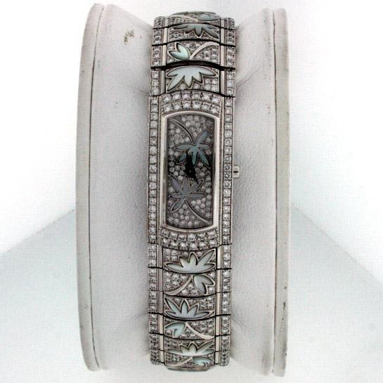 Wholesale Ladies 17mm x 32mm 18k White Gold with Diamonds Watches