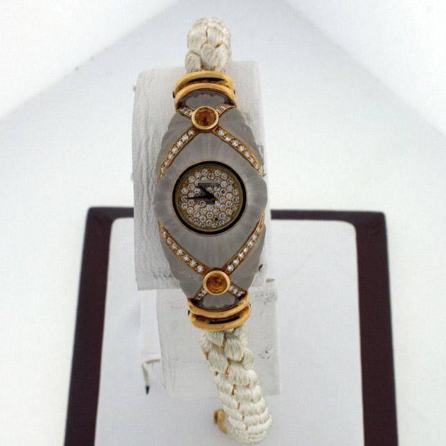Wholesale Ladies 17mm x 42mm Crystal with Diamonds and Citrine Watches