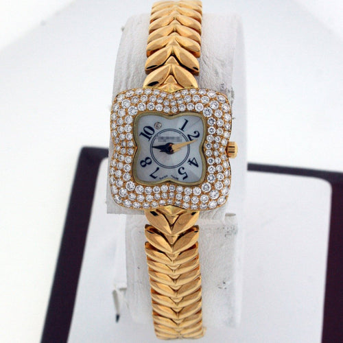 Wholesale Ladies 22mm 18k Yellow Gold with Diamonds Watches 