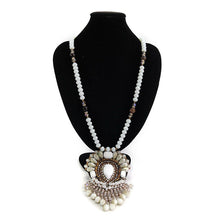 Load image into Gallery viewer, Custom Ethnic Pendant Statement Bead Fringe Handmade Necklace
