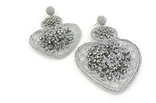 Load image into Gallery viewer, Wholesale White Flower Statement Earrings