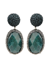 Load image into Gallery viewer, Wholesale Crochet Turquois Drop Handcrafted Earrings Custom Bijoux