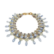 Load image into Gallery viewer, Custom Crystal Drop Fringed Bib Handmade Necklace Bijoux Custom Jewelry