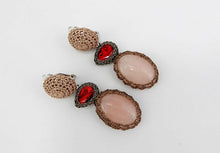 Load image into Gallery viewer, Custom Burgundy Handmade Earrings