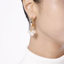 Load image into Gallery viewer, Discount Handmade Hoop Mismatched Pearl Earrings