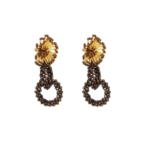 Wholesale Beads Weaving Hoops Statement Handmade Earrings Custom Bijoux