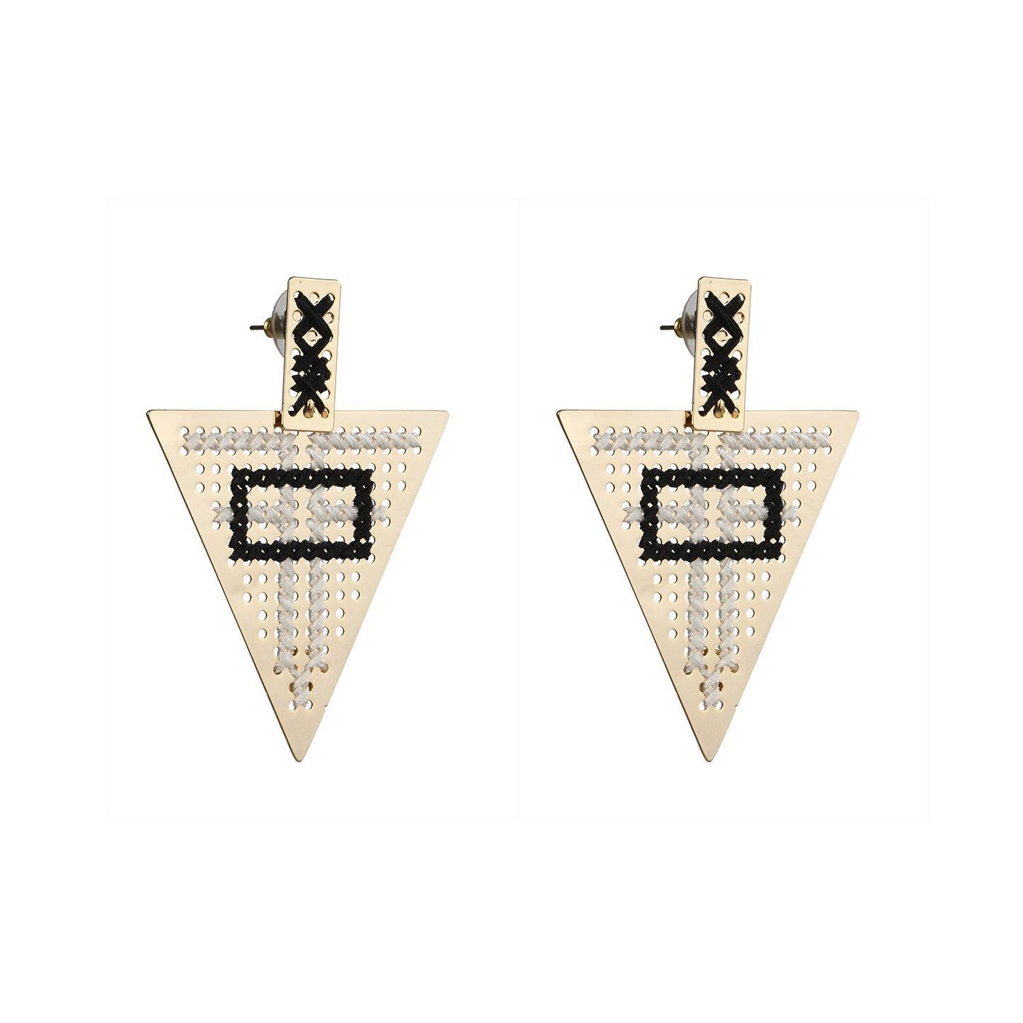 Wholesale Red And Gold Statement Earrings