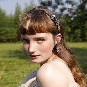 Custom Floral Handcrafted Headband Womens Gothic Jewellery