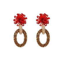 Load image into Gallery viewer, Wholesale Statement Handmade Hoop Earrings With Beads Weaving Custom Bijoux