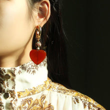 Load image into Gallery viewer, Custom Mismatch Cloisonne Agate Handmade Drop Earrings