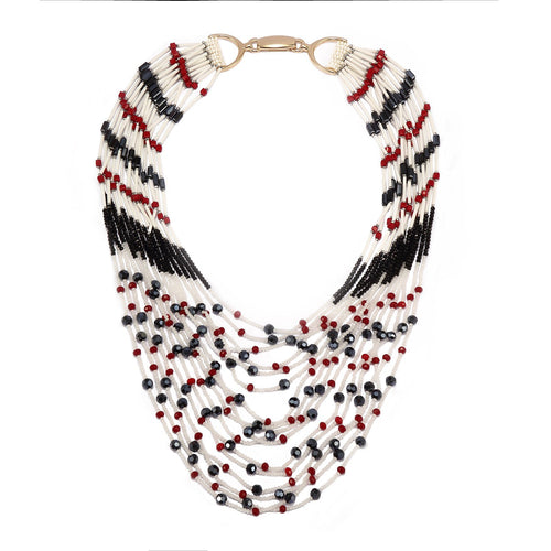 Wholesale Luxurious Beaded Statement Handmade Necklace Custom Bijoux