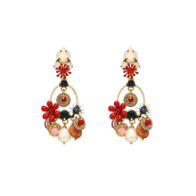 Load image into Gallery viewer, Wholesale Multi Shaped Colored Flowers Handmade Drop Earrings Custom Bijoux