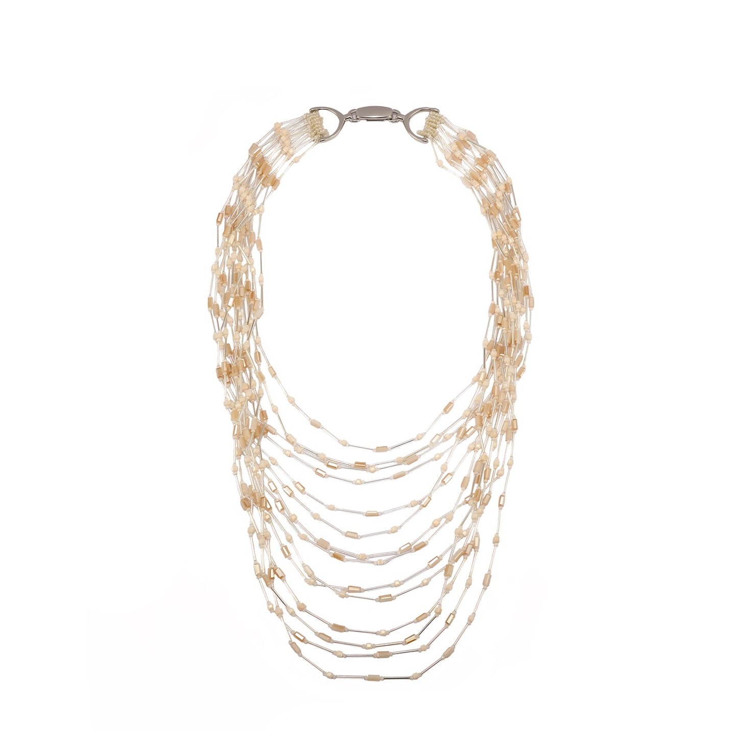 Wholesale Luxurious Multi Strand Handcrafted Beaded Statement Necklace