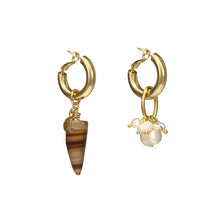 Load image into Gallery viewer, Wholesale Pearl Agate Mismatched Dangle Earrings