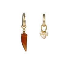 Load image into Gallery viewer, Wholesale Fine Jewelry Suppliers Wholesale Pearl Agate Mismatched Dangle Earrings