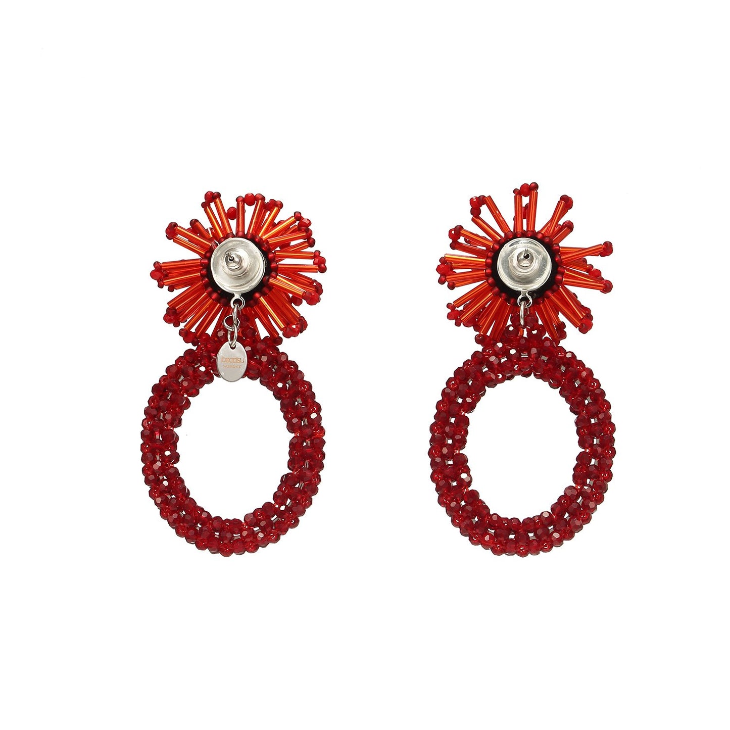 Wholesale Flower Shaped Big Hoop Earrings