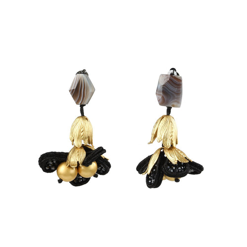 Wholesale Rose Floret Handmade Earrings Gothic Beads Jewellery Custom Bijoux