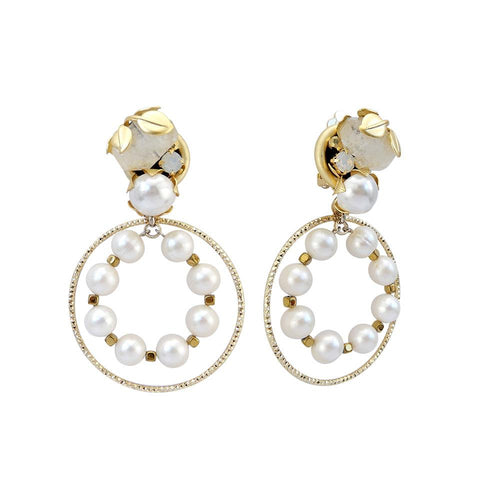 Wholesale Pearl Statement Earring Roaring 20s Jewelry Custom Bijoux