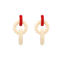 Load image into Gallery viewer, Wholesale Triple Beaded Hoop Handmade Earrings Custom Bijoux