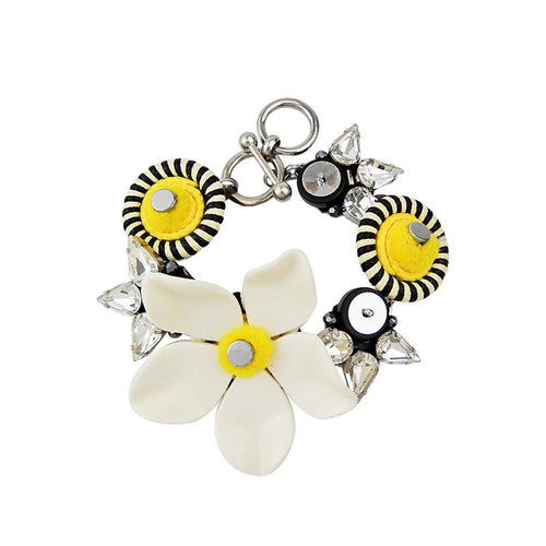 Wholesale Handmade Plexiglass Flower Statement Bracelet Custom Bijoux
