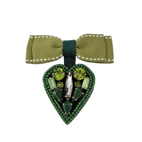 Wholesale Guanajuato Heart Shape Ribbon Bow Handmade Brooch Custom Bijoux