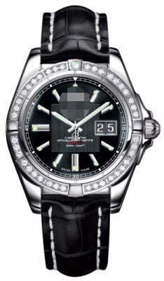 Customised Black Watch Dial A49350LA/BA07-CROCD