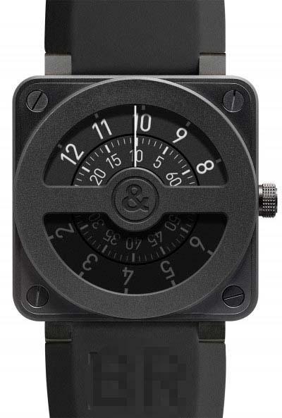 Custom Black Watch Dial BR01-92-Compass