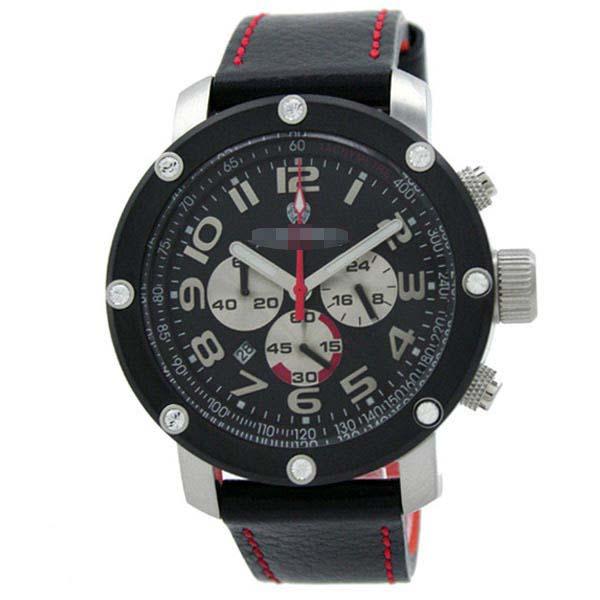 Customized Leather Watch Bands ES46SBK-BK