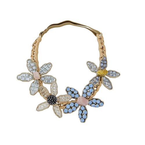 Wholesale Luxury Alpine Plants Gem Stones Tiara Crown Handcrafted Headband Custom Bijoux