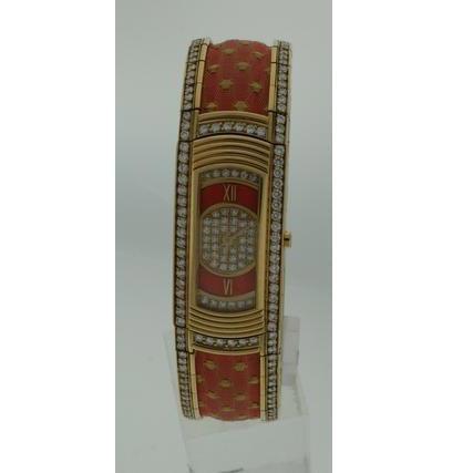 Wholesale Ladies 17mm x 32mm 18k Yellow Gold with Diamonds Watches