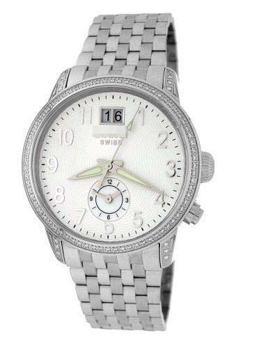 Custom Stainless Steel Watch Bracelets 1856DIA_WHT