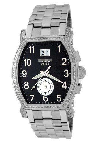 Custom Stainless Steel Watch Bracelets 1860DIA_BLK