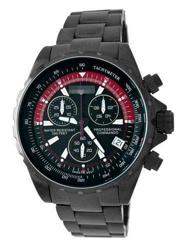 Custom Stainless Steel Watch Bracelets 1879GUN_BLK