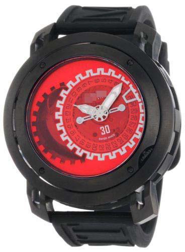 Custom Rubber Watch Bands 202/3-RED-BLACK