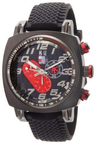 Customised Silicone Watch Bands 221-BLK-RED