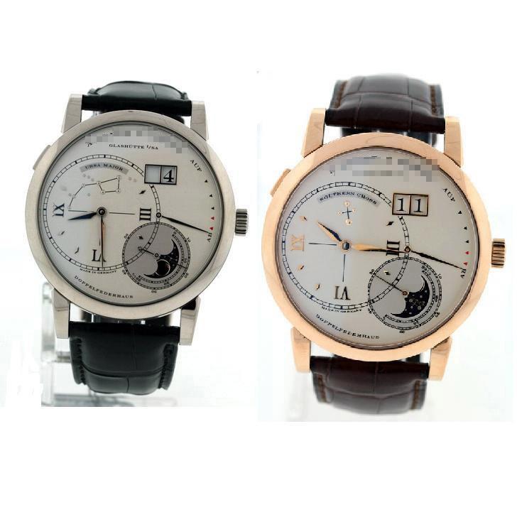 Custom Men's 18k White Gold and 18k Rose Gold Watches 119.026 and 119.032