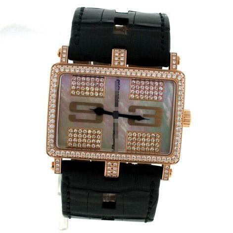 Wholesale Ladies 37mm x 26mm 18k Rose Gold Watches 