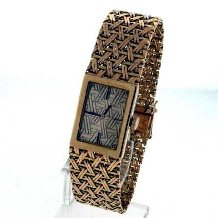 Custom Ladies 18k Yellow Gold Watches 