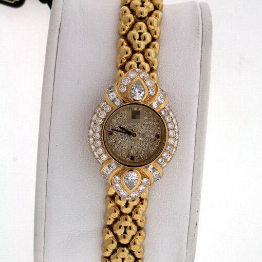 Wholesale Nice Unique Luxury Ladies 18k Yellow Gold Quartz Watches 66945BA