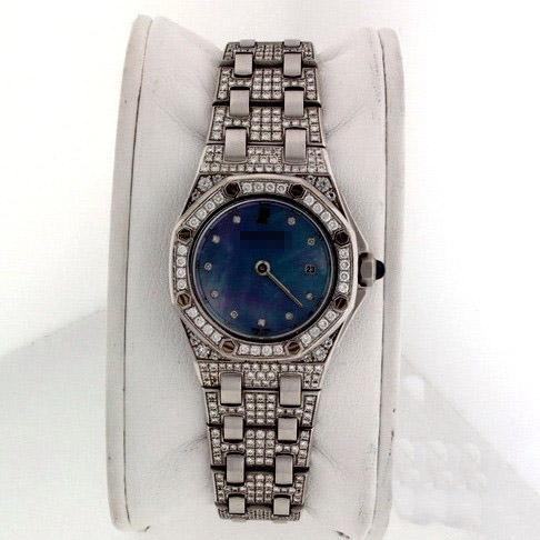 Custom Ladies 18k White Gold with Diamonds Watches 