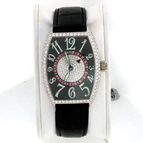 Custom Wholesale Automatic Men's 18k White Gold with Diamonds Watches 5850D