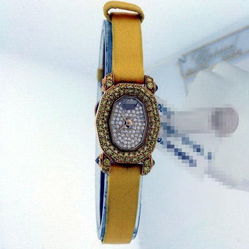 Wholesale Net Purchase Good Looking Customize Ladies 18k Yellow Gold Quartz Watches 13/6663-45