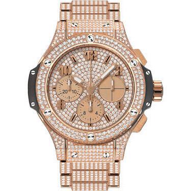 Expensive Customized Men's 18k Rose Gold with Diamonds Automatic Watches 341.PX.9010.PX.3704
