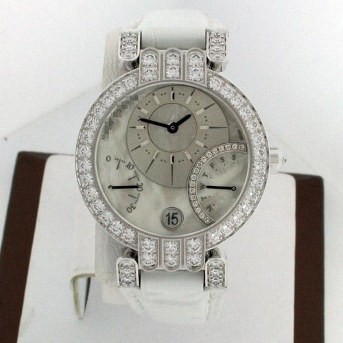 Best Economical Customized Ladies 18k White Gold Automatic Watches Excenter