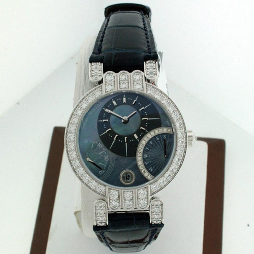 Best Elegance Customized Ladies 18k White Gold Automatic Watches Excenter