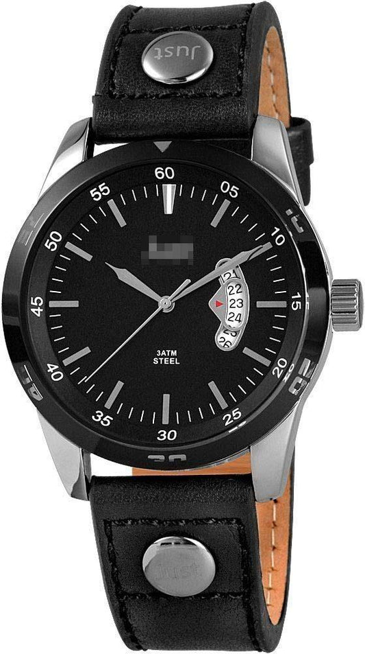 Custom Leather Watch Straps 48-S9114A-BK