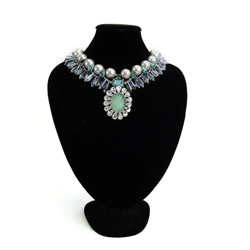 Wholesale Unique Shell Pearl Crystal Pendant Handmade Necklace Jewellery Custom Bijoux
