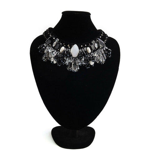 Wholesale Unique Fringed Bib Statement Handcrafted Necklace Custom Bijoux