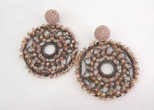 Load image into Gallery viewer, Custom Circular Drop Handmade Earrings Dream Catcher Handmade Earrings