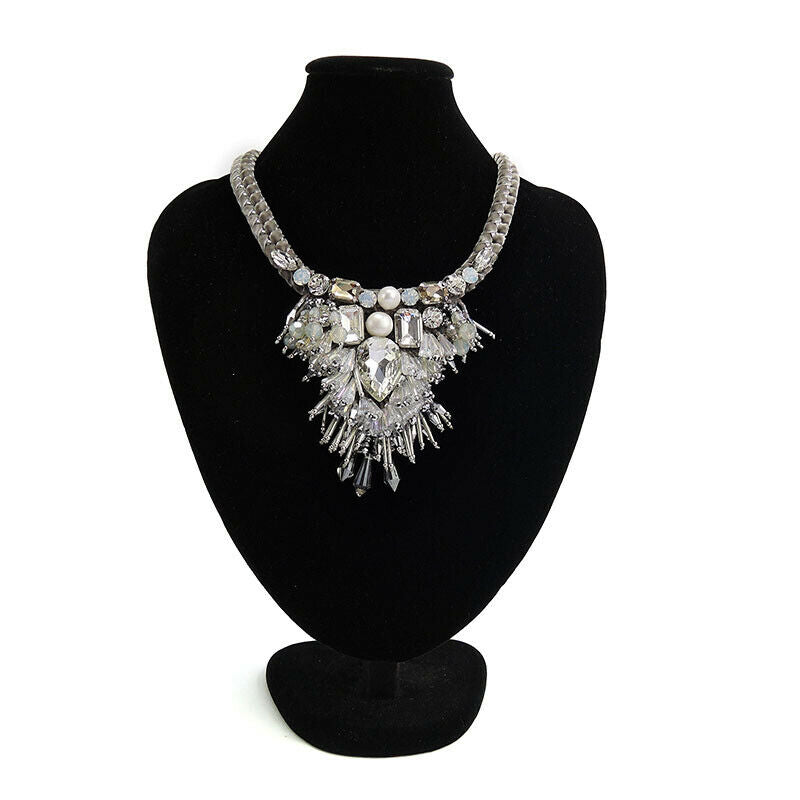 Wholesale Unique Handmade Bead Embroidery Fringes Pendant Necklace Custom Bijoux